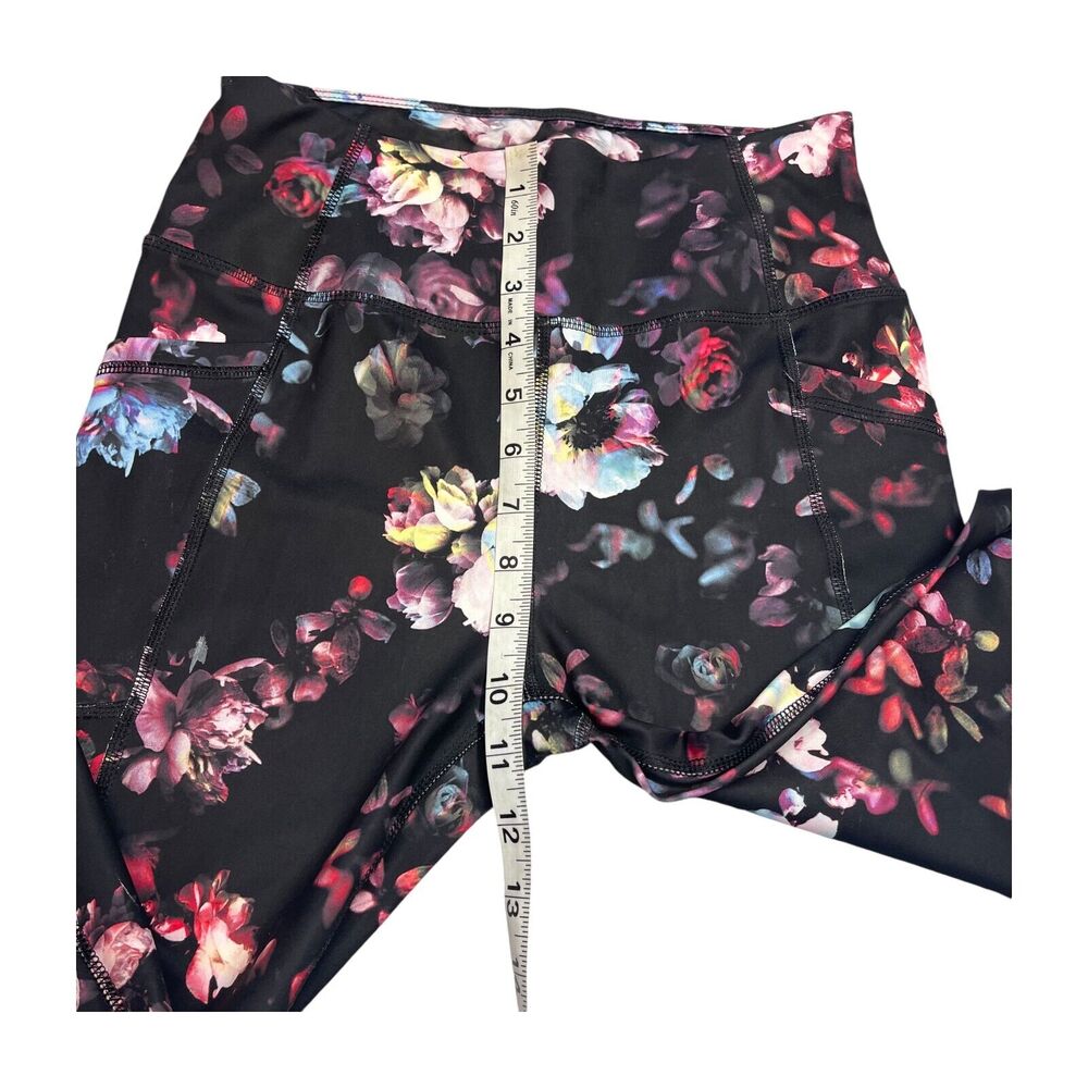 Avia Cropped Leggings Womens XS Multicolor Floral High-Waist Pull On Performance - Picture 5 of 6